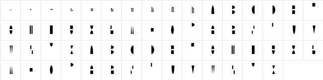 Moonblock Regular Character Map Moonblock Regular Character Map