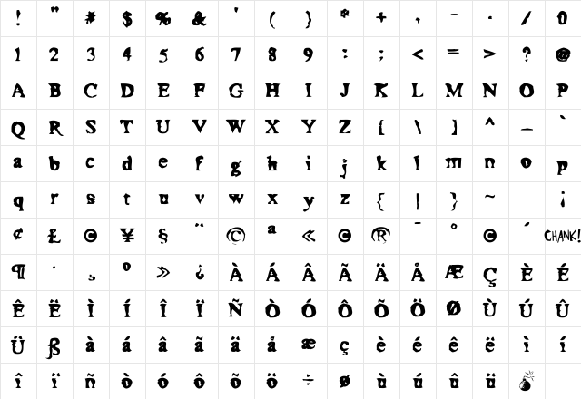 Moonshine Murky Character Map Moonshine Murky Character Map