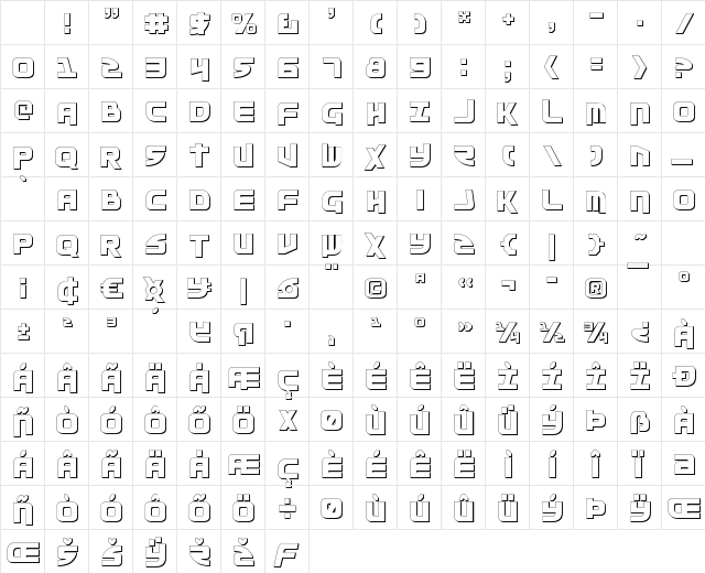 Moltors Outline Outline Character Map Moltors Outline Outline Character Map