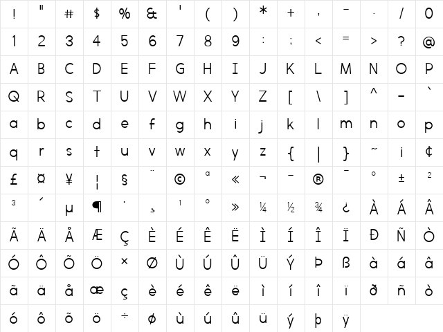 Morningtype Light Character Map Morningtype Light Character Map