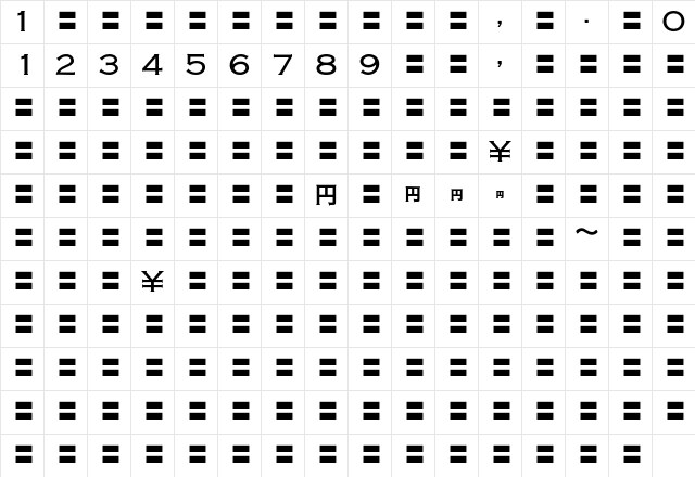 MOSuuji H A AGn Character Map MOSuuji H A AGn Character Map