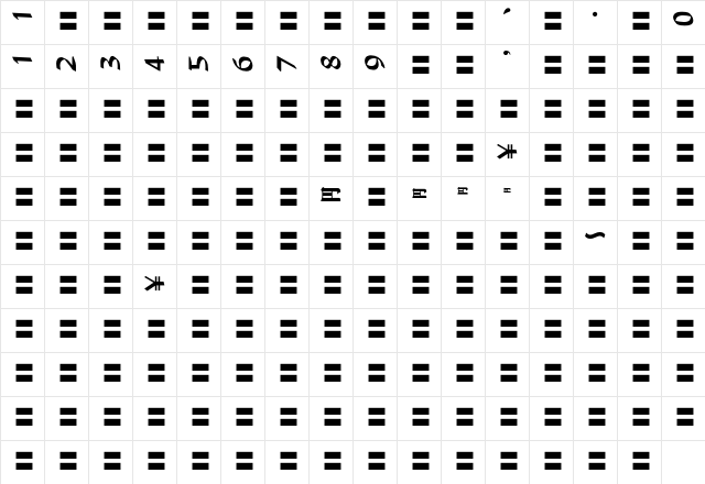 MOSuuji V B IAn Character Map