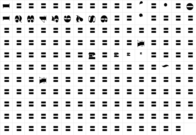 MOSuuji V C ADn Character Map