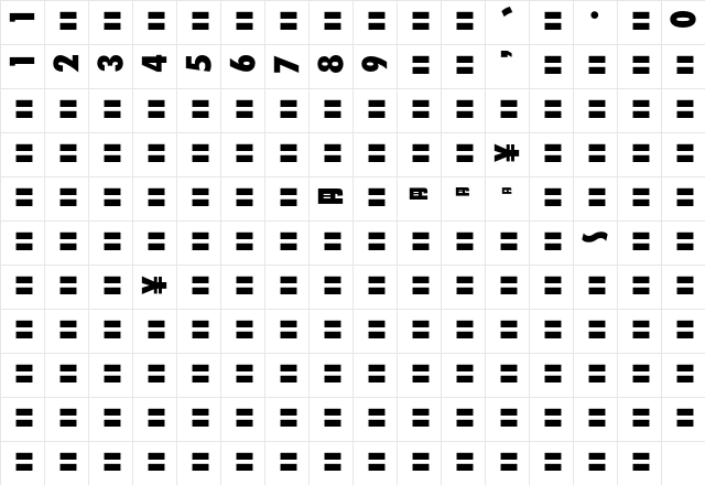 MOSuuji V C DHn Character Map MOSuuji V C DHn Character Map