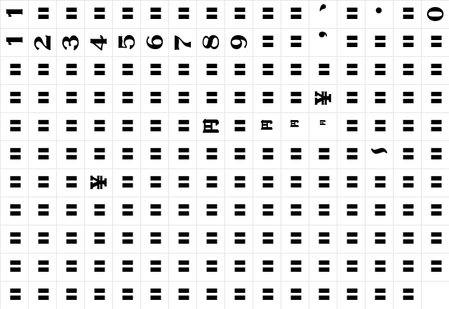 MOSuuji V C FAn Character Map MOSuuji V C FAn Character Map