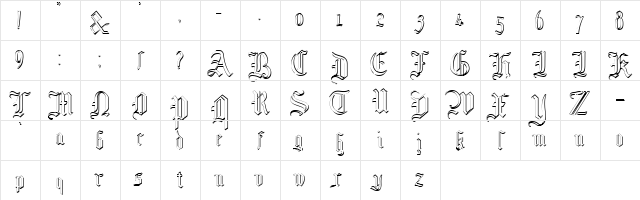 MottisfontNo4 Regular Character Map
