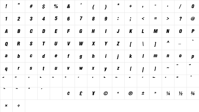 MP DBManopticaN Con B It Character Map