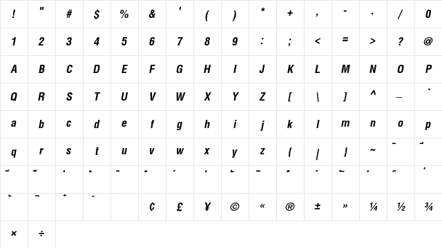 MP DBManopticaN Con M It Character Map