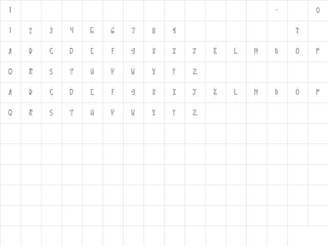 MTF XOXO Vo.2 Regular Character Map