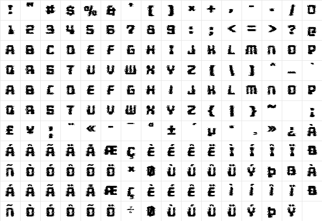 Multivac Ghost Character Map