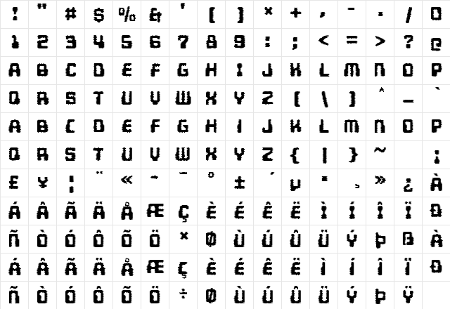 Multivac Interference Character Map
