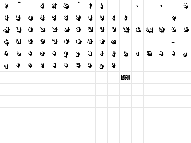 Murdock Bold Italic Character Map