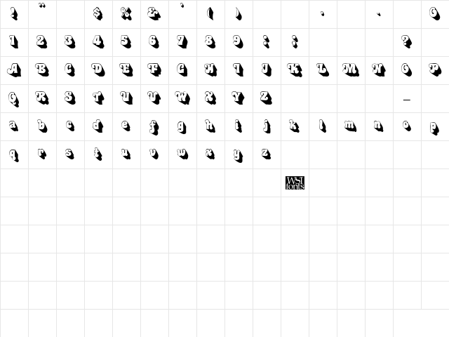 Murdock Regular Character Map