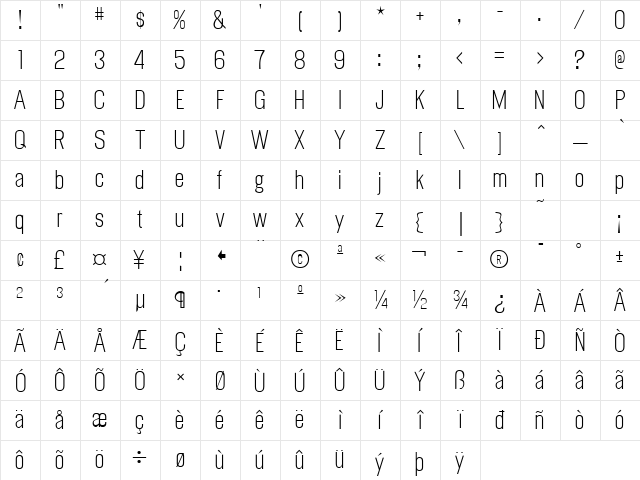 Myhota Regular Character Map Myhota Regular Character Map