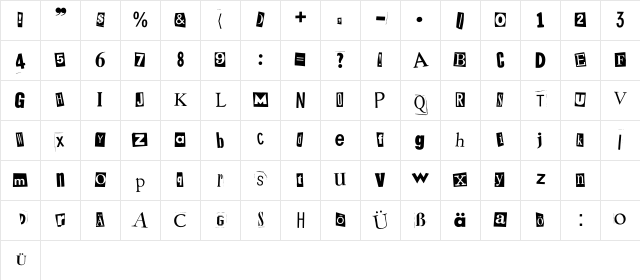 Mystery Mixed Character Map