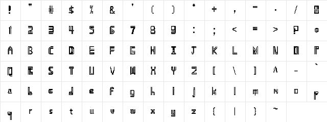 Namdemian Regular Character Map Namdemian Regular Character Map