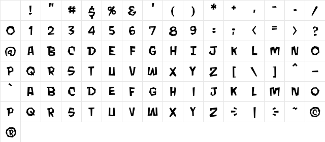 MondoBeyondo BB Regular Character Map MondoBeyondo BB Regular Character Map