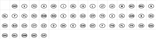 NationalCodes Europe Character Map NationalCodes Europe Character Map