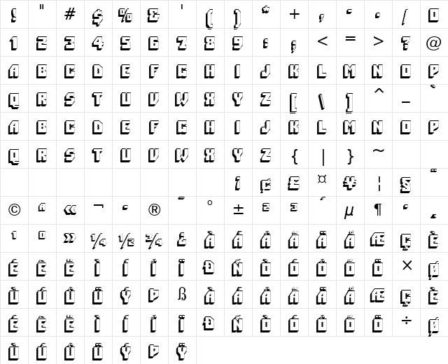 Native Normal Character Map