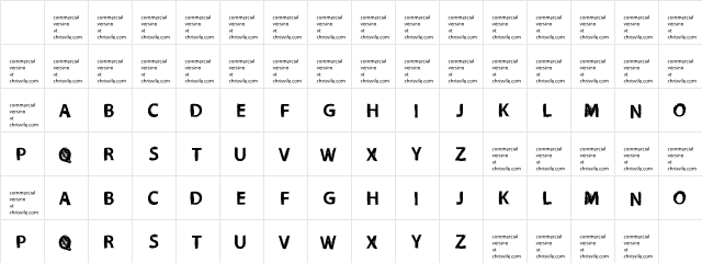 Necro Monger Regular Character Map Necro Monger Regular Character Map