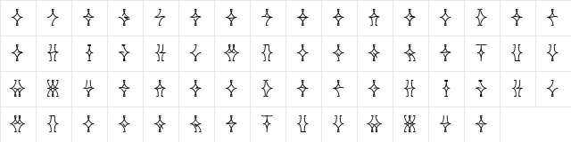 NELLY FRD Normal Character Map