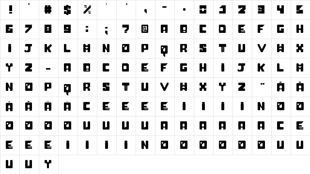Neo Sci-Fi v2.0 Regular Character Map Neo Sci-Fi v2.0 Regular Character Map
