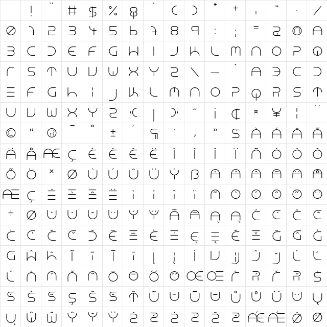 NEON CLUB MUSIC Regular Character Map NEON CLUB MUSIC Regular Character Map