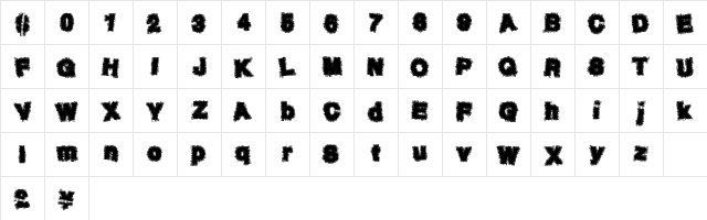 NeuroTick Regular Character Map