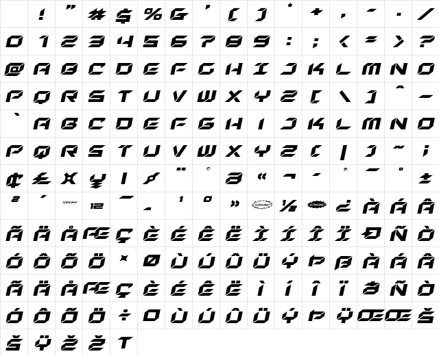 New York Escape Expanded Italic Expanded Italic Character Map New York Escape Expanded Italic Expanded Italic Character Map