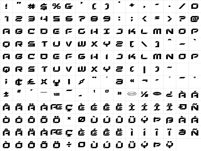 New York Escape Expanded Expanded Character Map