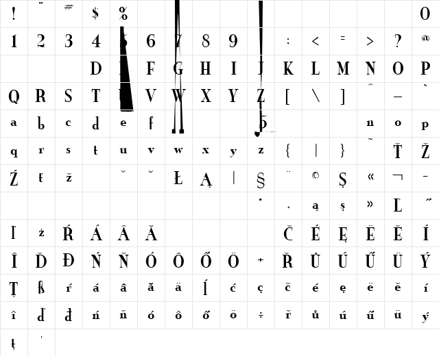 NewOrder Normal Character Map NewOrder Normal Character Map