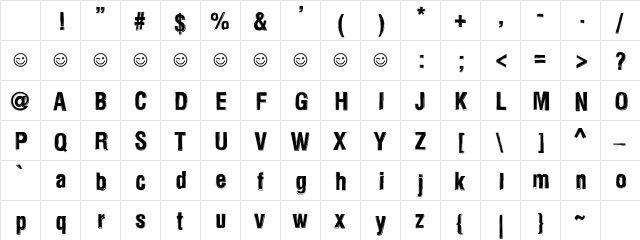 Newside FP Alternate Regular Character Map Newside FP Alternate Regular Character Map