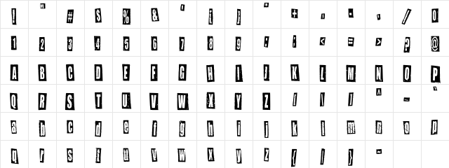 Newspaper Cutout White On Black Regular Character Map Newspaper Cutout White On Black Regular Character Map