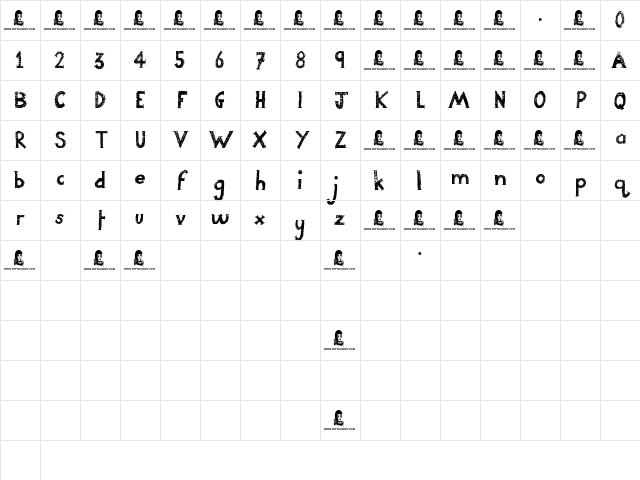 Night Adder Regular Character Map