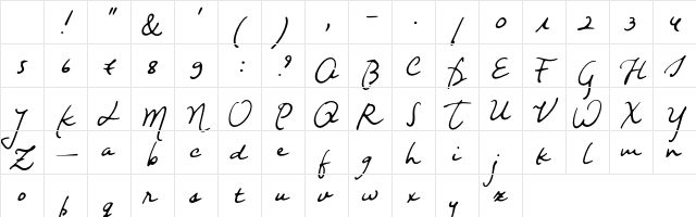 Night Wind Sent Sample Regular Character Map Night Wind Sent Sample Regular Character Map
