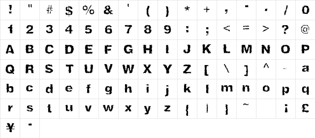 NinjaTurtle Regular Character Map NinjaTurtle Regular Character Map