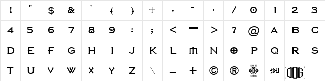 Nirvana Roman Character Map