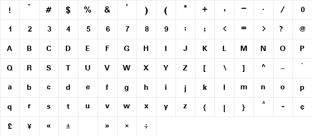 Nizar BBC Kurdish Regular Character Map