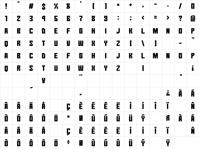 No Continue Regular Character Map