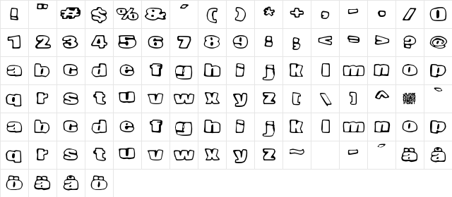 Nopee Torstai Regular Character Map Nopee Torstai Regular Character Map