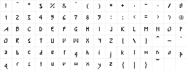 Nordic Regular Character Map