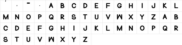 Normal Sometimes Regular Character Map