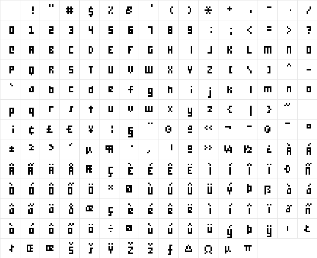 monooge 05_56 Regular Character Map