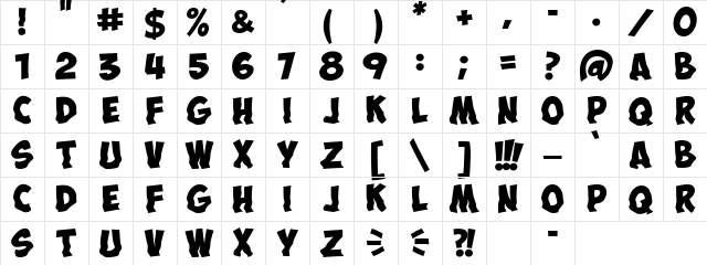 ObelixProCry Regular Character Map