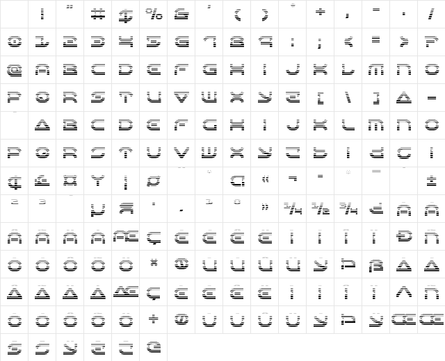 Oberon Deux Gradient Regular Character Map Oberon Deux Gradient Regular Character Map