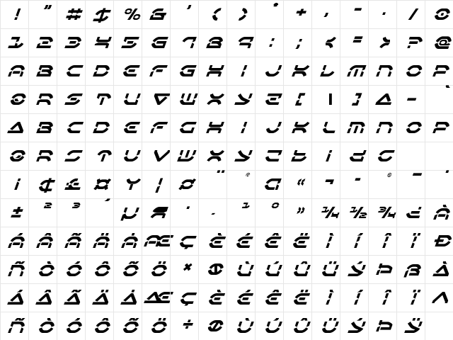 Oberon Deux Title Italic Italic Character Map Oberon Deux Title Italic Italic Character Map