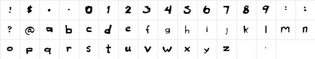 Monstered Odd Type Character Map