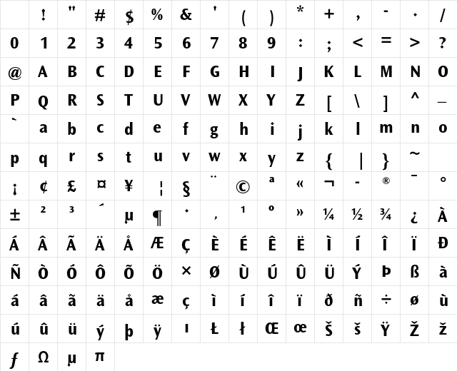 Ocean Sans Std Bold Character Map Ocean Sans Std Bold Character Map