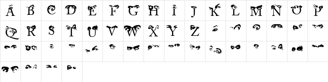 Monsterize Regular Character Map