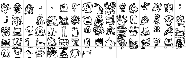 Monsterocity Regular Character Map Monsterocity Regular Character Map